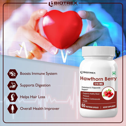 Biotrex Hawthorn Berry 510Mg Veg Capsules - Distacart
