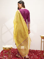 Thumbnail for Vishudh Ethnic Motifs Yoke Design Regular Kurta with Trousers & With Dupatta
