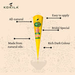 Thumbnail for Kokila Bridal Special Premium Gold Mehendi Cones