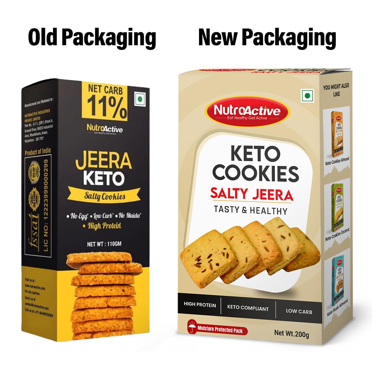 NutroActive Keto Jeera Cookies Salted - Distacart
