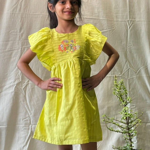 ArthLife Neon Beautiful Embroidered Dress - Distacart