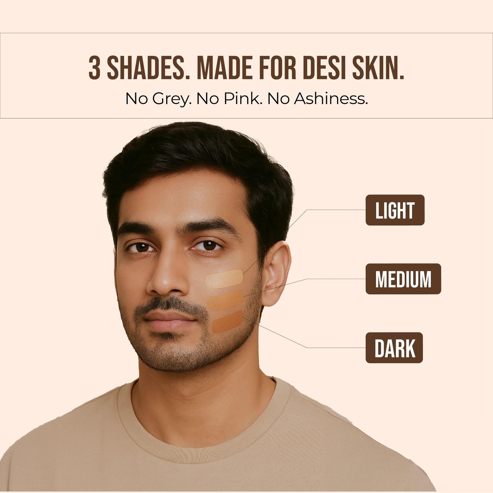 YAAN MAN Natural Concealer For All Skin Type For Men (Light Shade), 4.4G|Erase Dark Circles, Scars, Pigmentation| Perfection Stick For Perfect Skin, Medium Coverage|With Shea Butter And Vitamin E