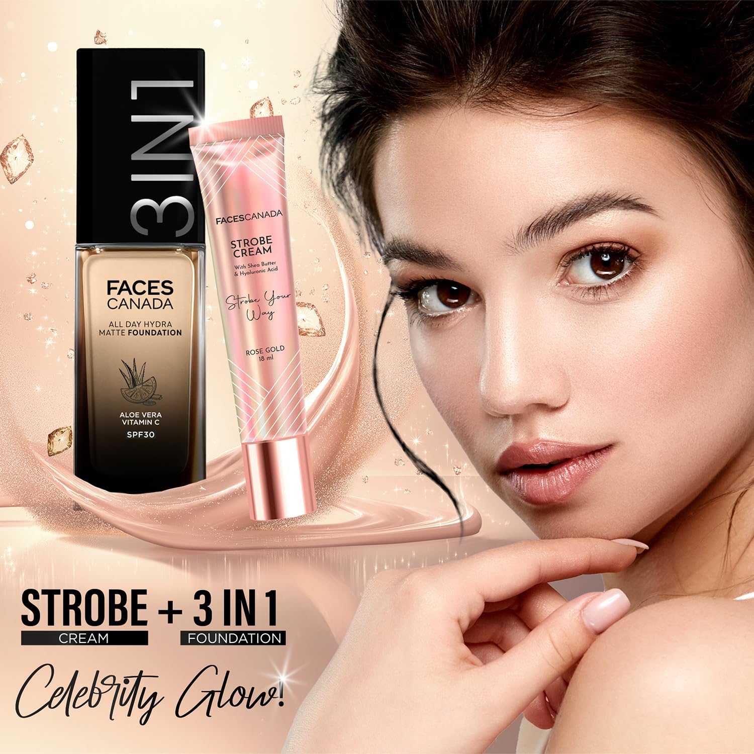 Faces Canada All Day Hydra Matte 3-in-1 Foundation-Soft Sand 041 - Distacart