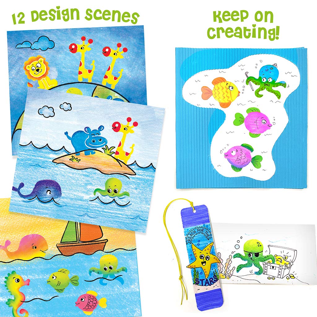 Imagimake Stamp Art Animal Kingdom | Crafts for Kids Ages 3-5 | Stamps with Easy Blending Pens | Arts and Crafts for Kids Ages 3-5 | Gifts for Toddlers | Gifts for Girls & Boys 3, 4, 5 Years