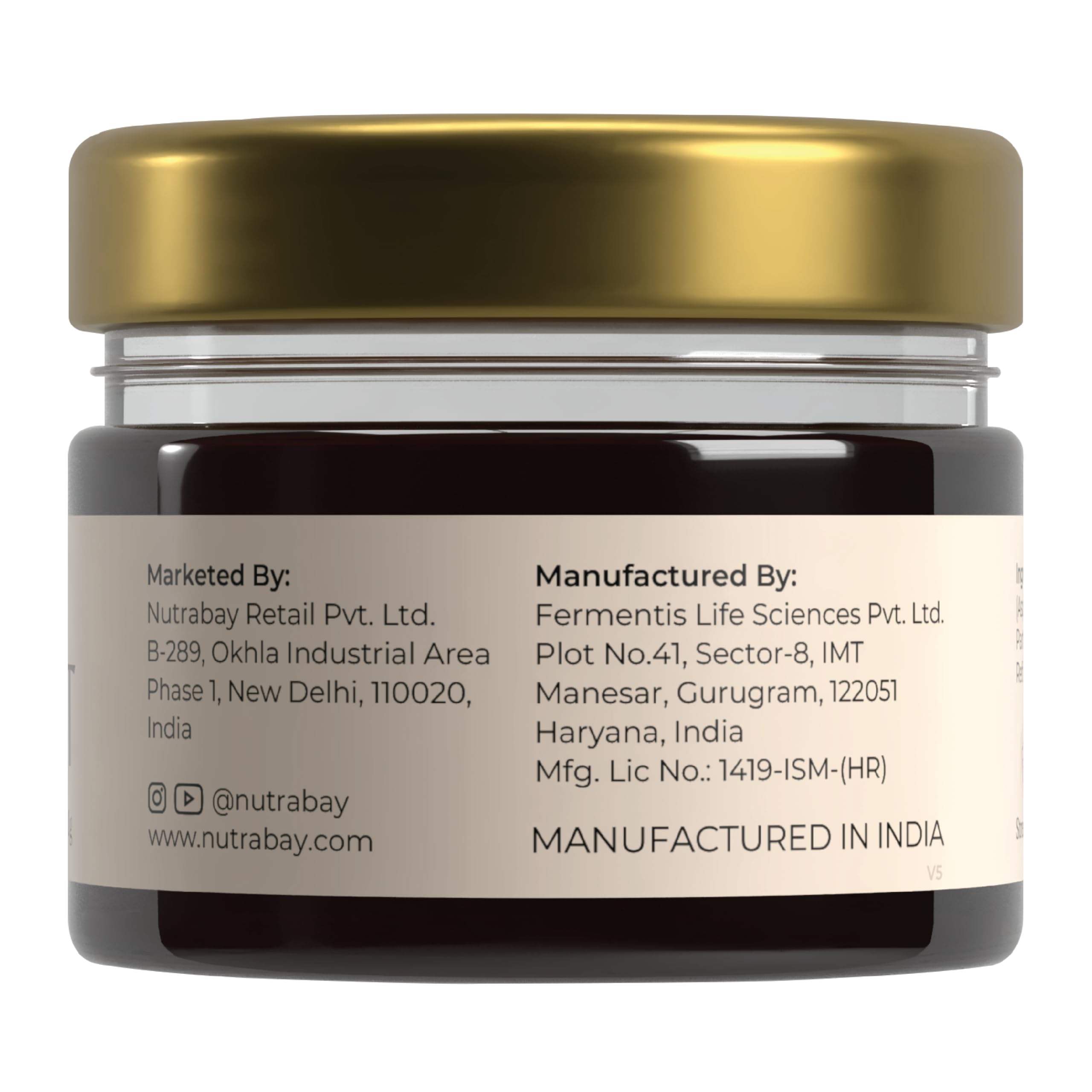 Nutrabay Shudh Himalayan Shilajit Resin from High Altitude – Extracted Using Water – Strength, Stamina & Power – Premium Ayurvedic Supplement – 20g
