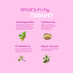 Thumbnail for Arth Perimenopause Support | Menopause Supplement for Women to Help with Hot Flashes, Mood Swings, Night Sweats & Hormonal Balance with Ashwagandha, Chasteberry & Soy Isoflavones | 60 Veg Tablets