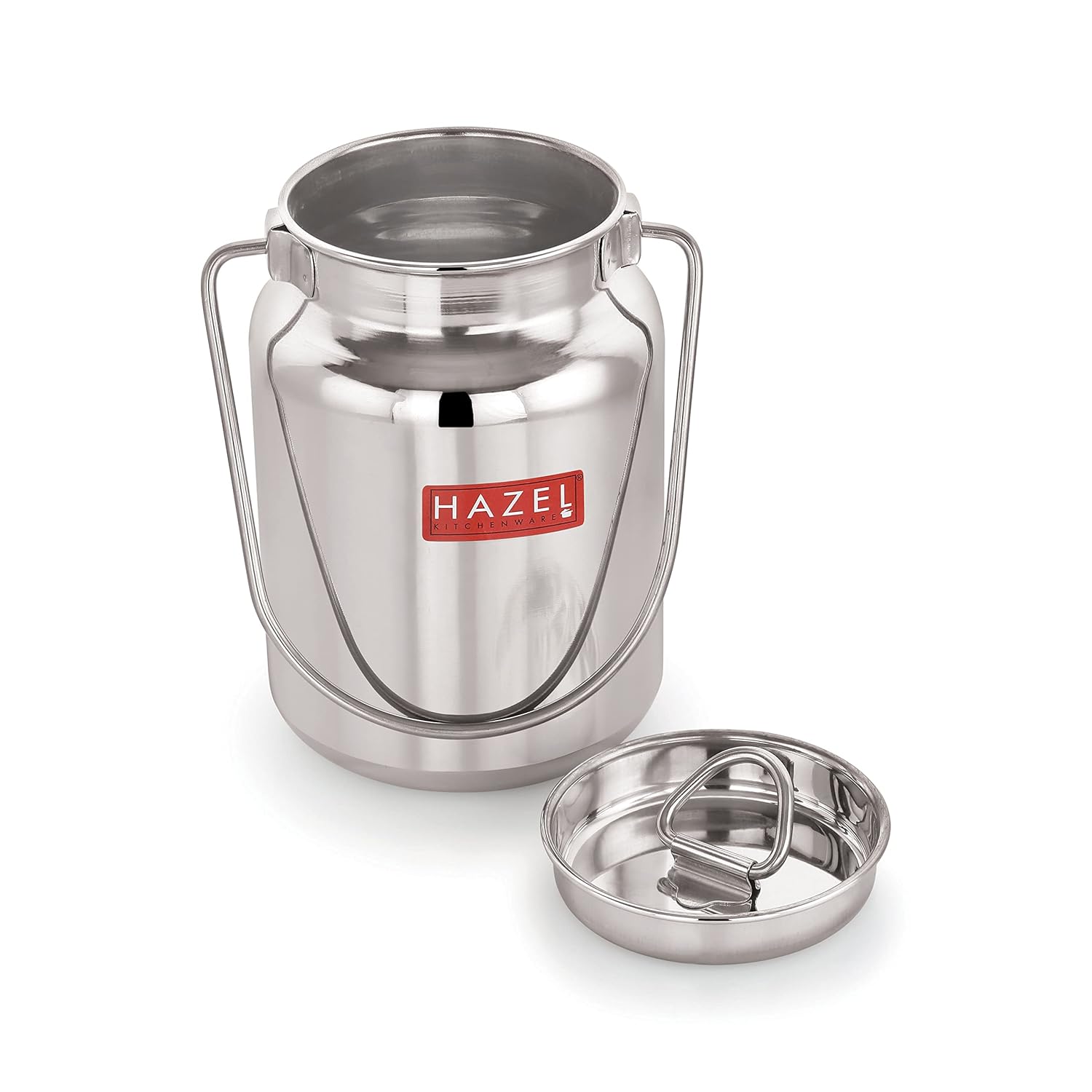 HAZEL Stainless Steel Oil Container | 1L Airtight Steel Ghee Jar with Lid - Dista