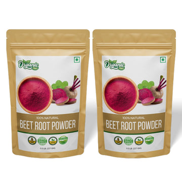 Organic Zing Beetroot Powder/Vegan/Preservative Free/Product of India - 227gm Resalable Pack (Pack of 2) - Distacart