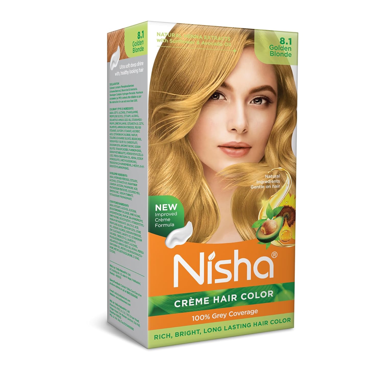 Nisha Creme Hair Color Honey Blonde - Distacart