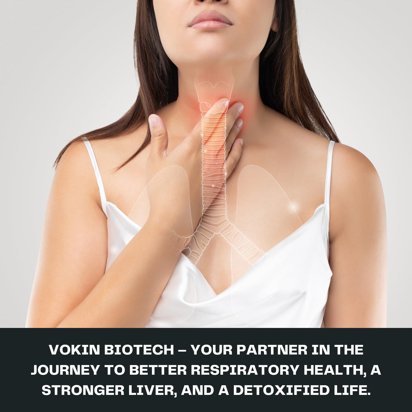 Vokin Biotech N-Acetyl L-Cysteine (NAC) – Supports Healthy Respiratory Function- 500mg – 90 Capsules