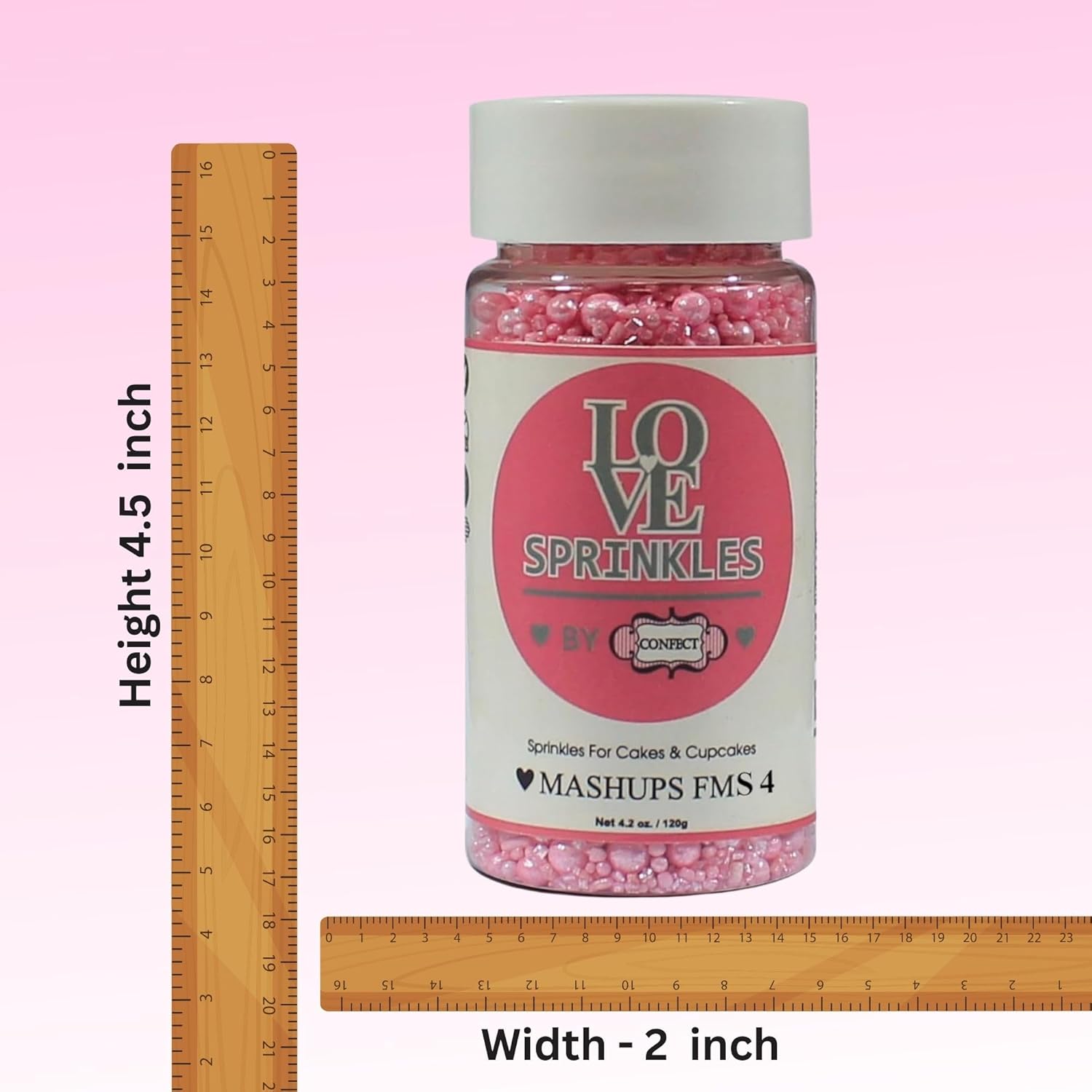 baby pink sprinkles bottle for decoration bottle 100 g