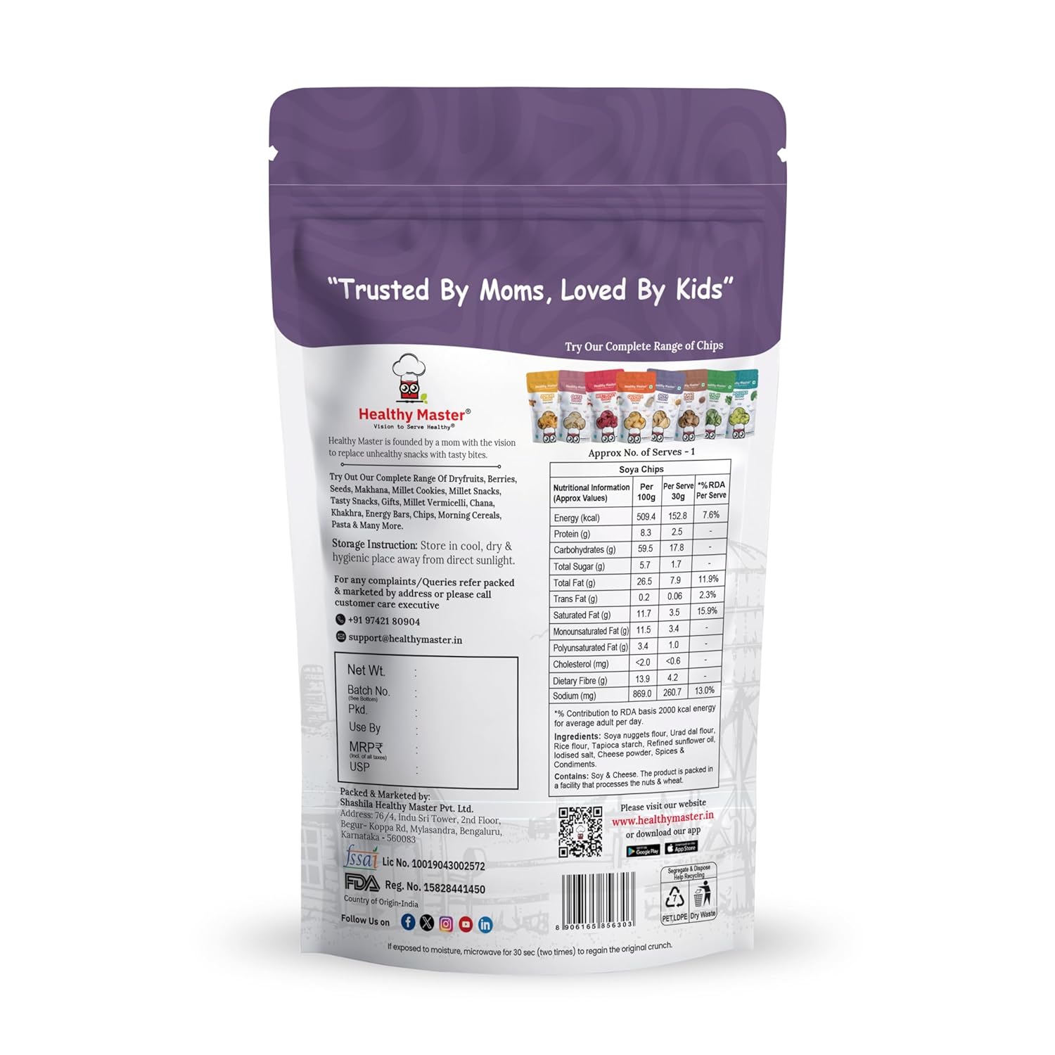 Healthy Master Light & Crispy Soya Chips