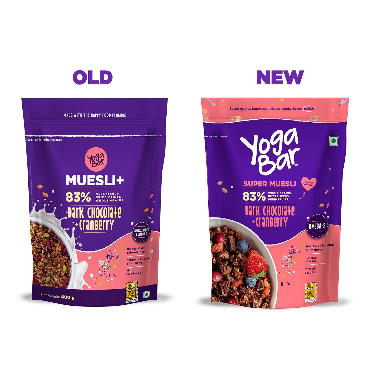 Yoga Bar Dark Chocolate + Cranberries Muesli - Distacart