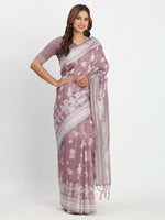 Thumbnail for Astita Linen Cotton Sea Green Saree