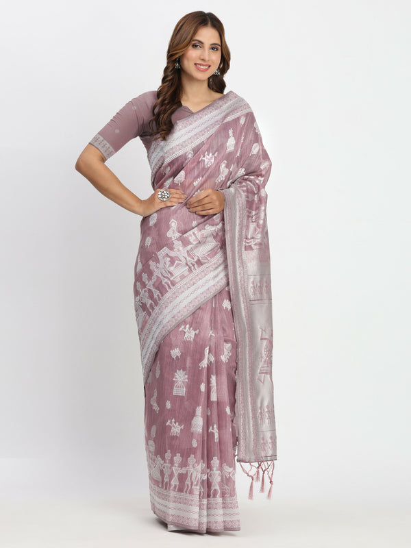 Astita Linen Cotton Sea Green Saree