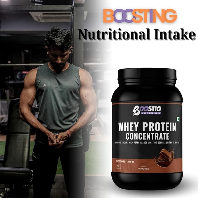 BOOSTIQ Whey Protein Concentrate Powder - Chocolate Flavour - Distacart