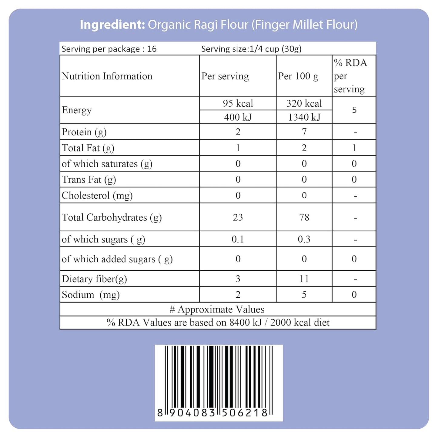 24 Mantra Organic Ragi Flour, 500g - Distacart