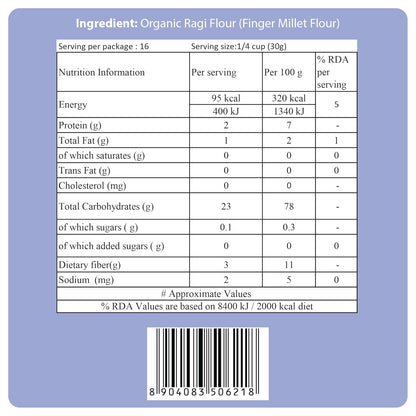 24 Mantra Organic Ragi Flour, 500g - Distacart