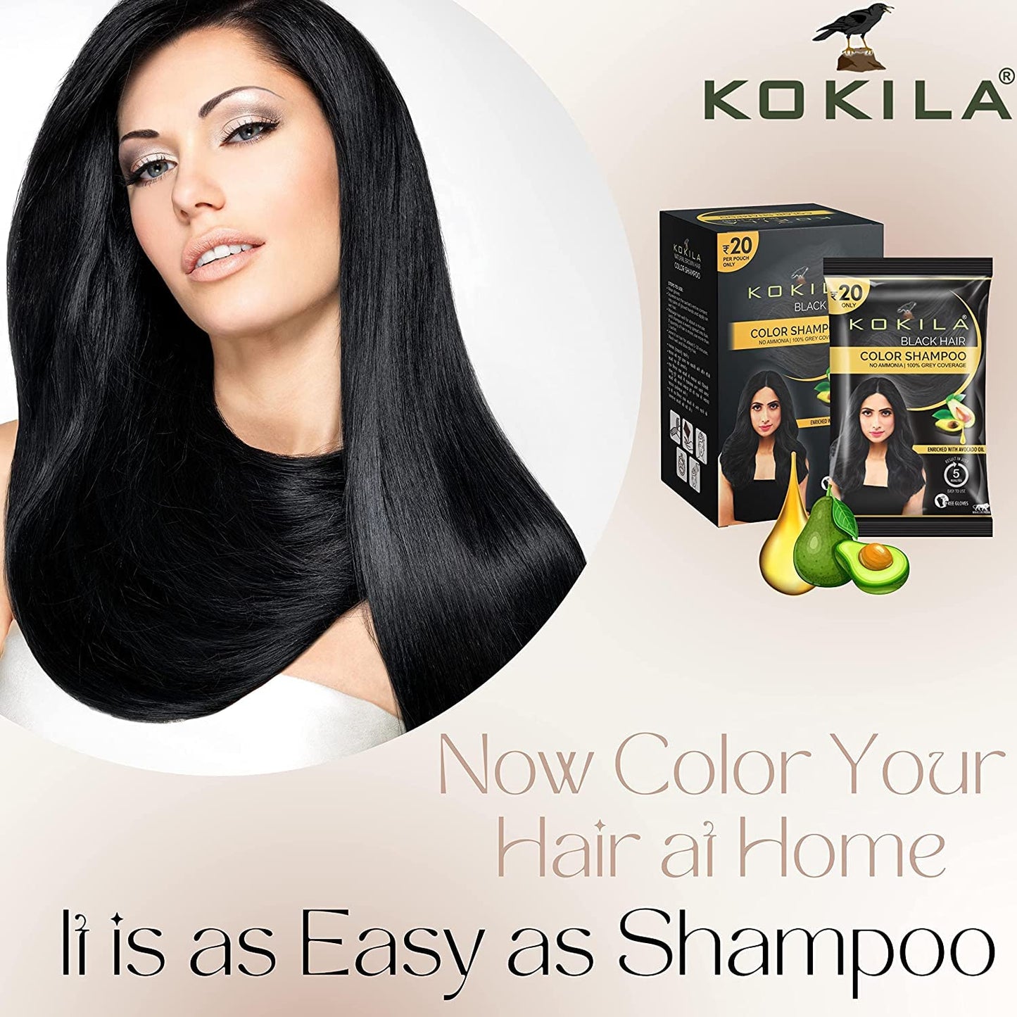 Kokila Color Shampoo/Hair Color For Men & Women