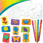 Thumbnail for Imagimake Stamp Art - Garden - Stamps for Kids with Easy Blending Pens | Arts and Crafts for Kids Ages 3-5 | 3 to 5 Year Old Girl Gifts & Boy Gifts | Coloring Set