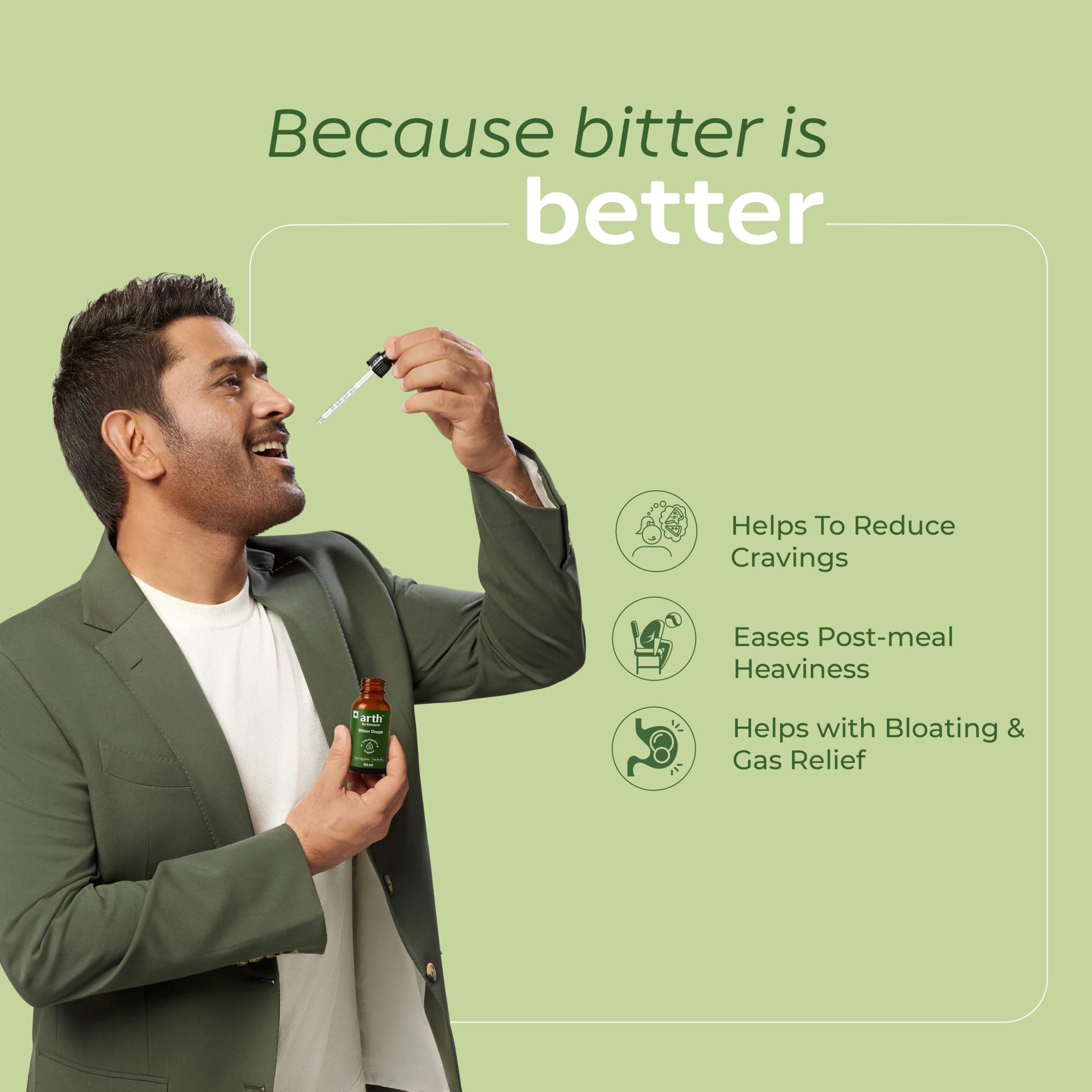 Arth Bitter Drops for Weight Management | With 14 Herbal Bitters, Karela, Dry Ginger, Haldi | Supports Digestion, Bloating Issues & Gas Relief | For Men & Women | Liquid Drops
