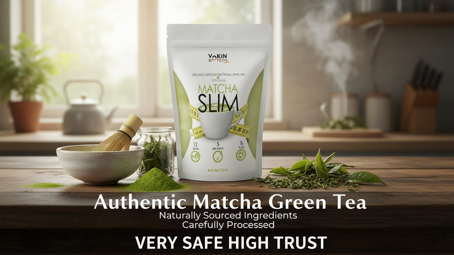 Vokin Biotech Matcha Green Tea Powder Supports Weight Loss Management | Rich In Antioxidants (500 gram)