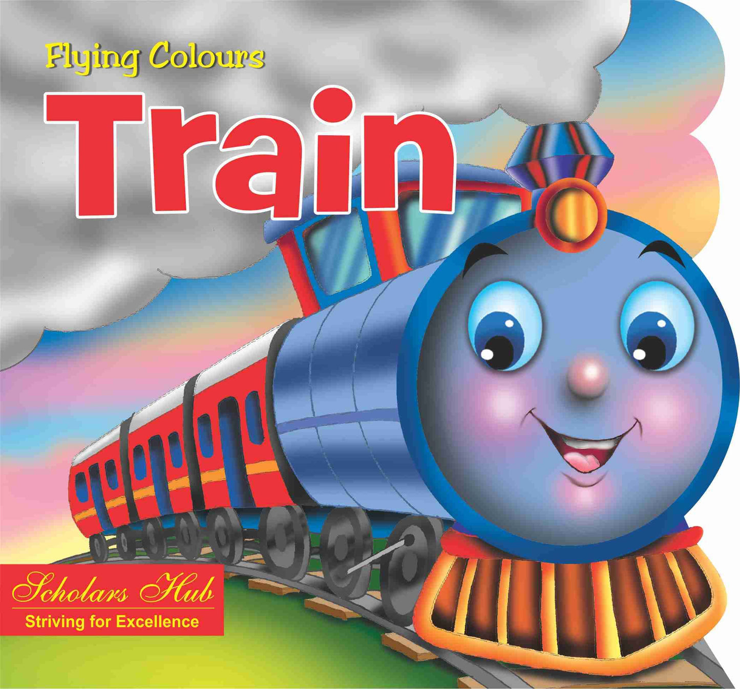 Flying Colours Cut Out Board Book - Train - Dista