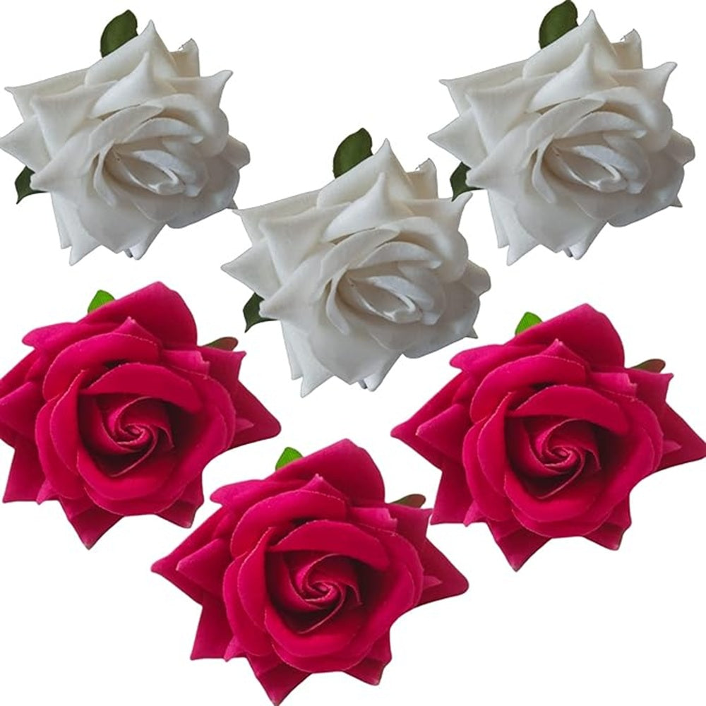 White & Pink Brooches
