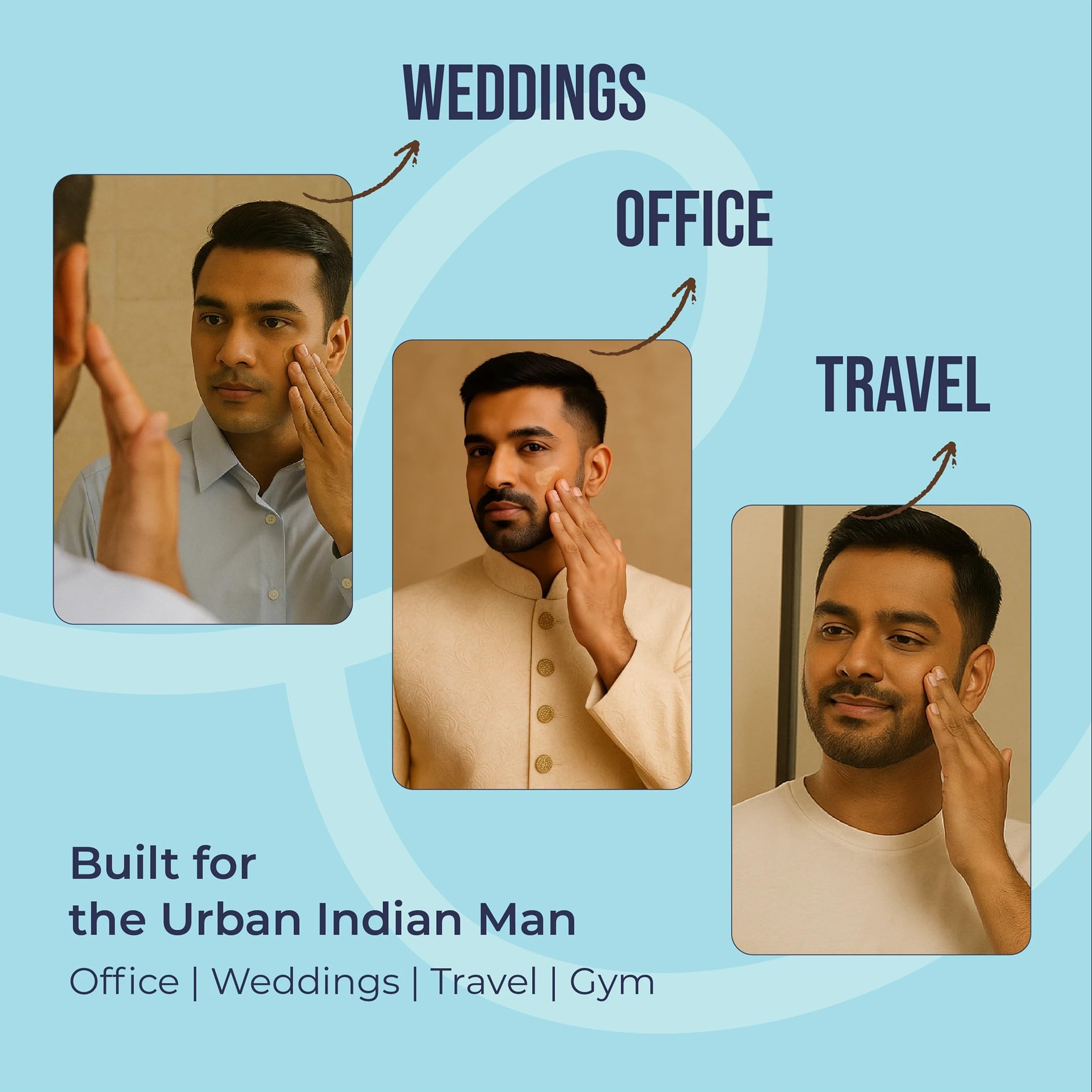 Yaan Man Tinted Moisturizer for Men, 30gm (Dark) | BB Cream | Improves Uneven Skin Tone| Hydrating and Light Weight, Non Sticky Makeup | With Kale Oil & Trehalose