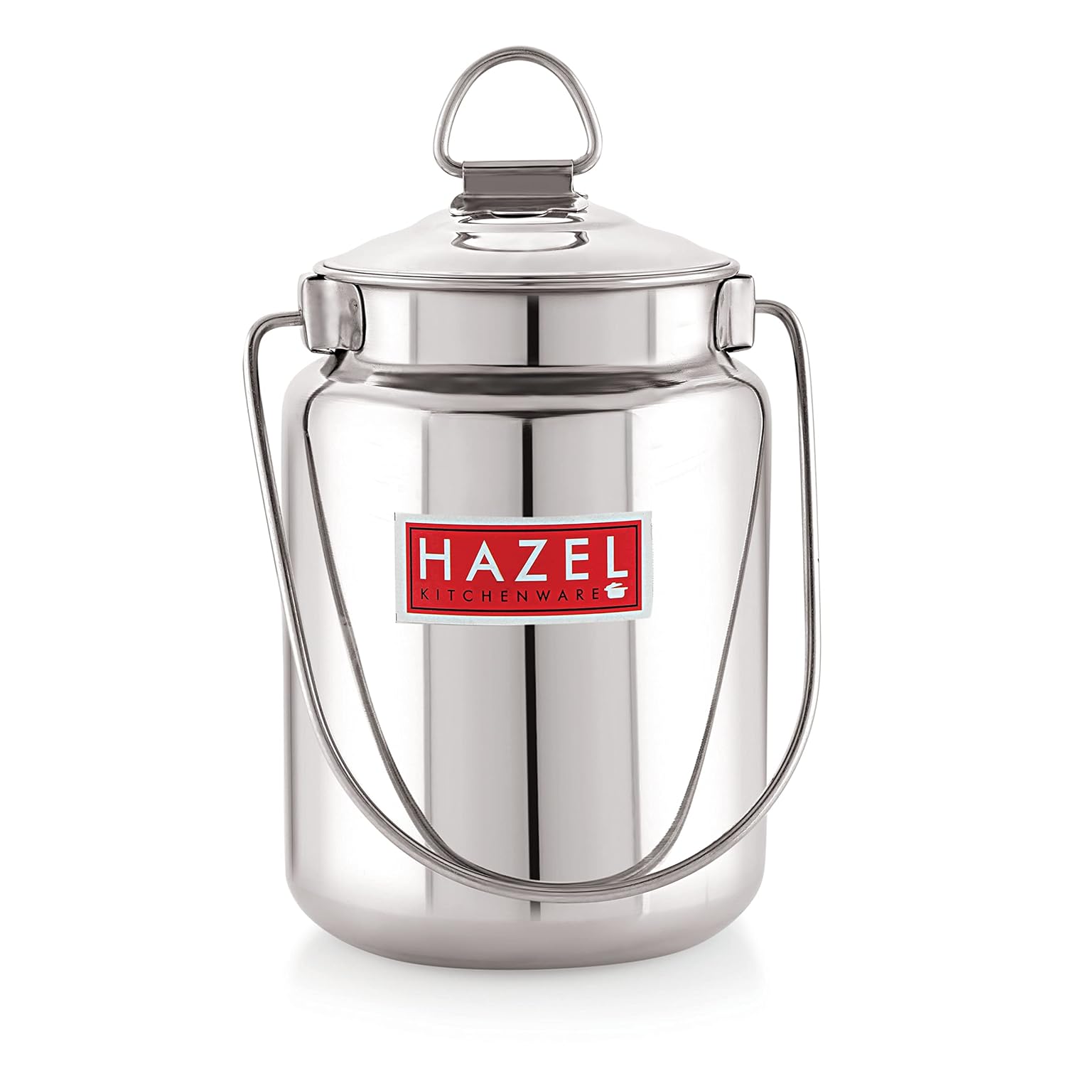 HAZEL Stainless Steel Ghee Oil Milk Container for Kitchen|Capacity of 5000 ml, Silver - Dista