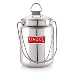 Thumbnail for HAZEL Stainless Steel Ghee Oil Milk Container for Kitchen|Capacity of 5000 ml, Silver - Dista