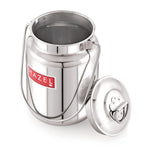 Thumbnail for HAZEL Stainless Steel Ghee Oil Milk Container for Kitchen|Capacity of 5000 ml, Silver - Dista