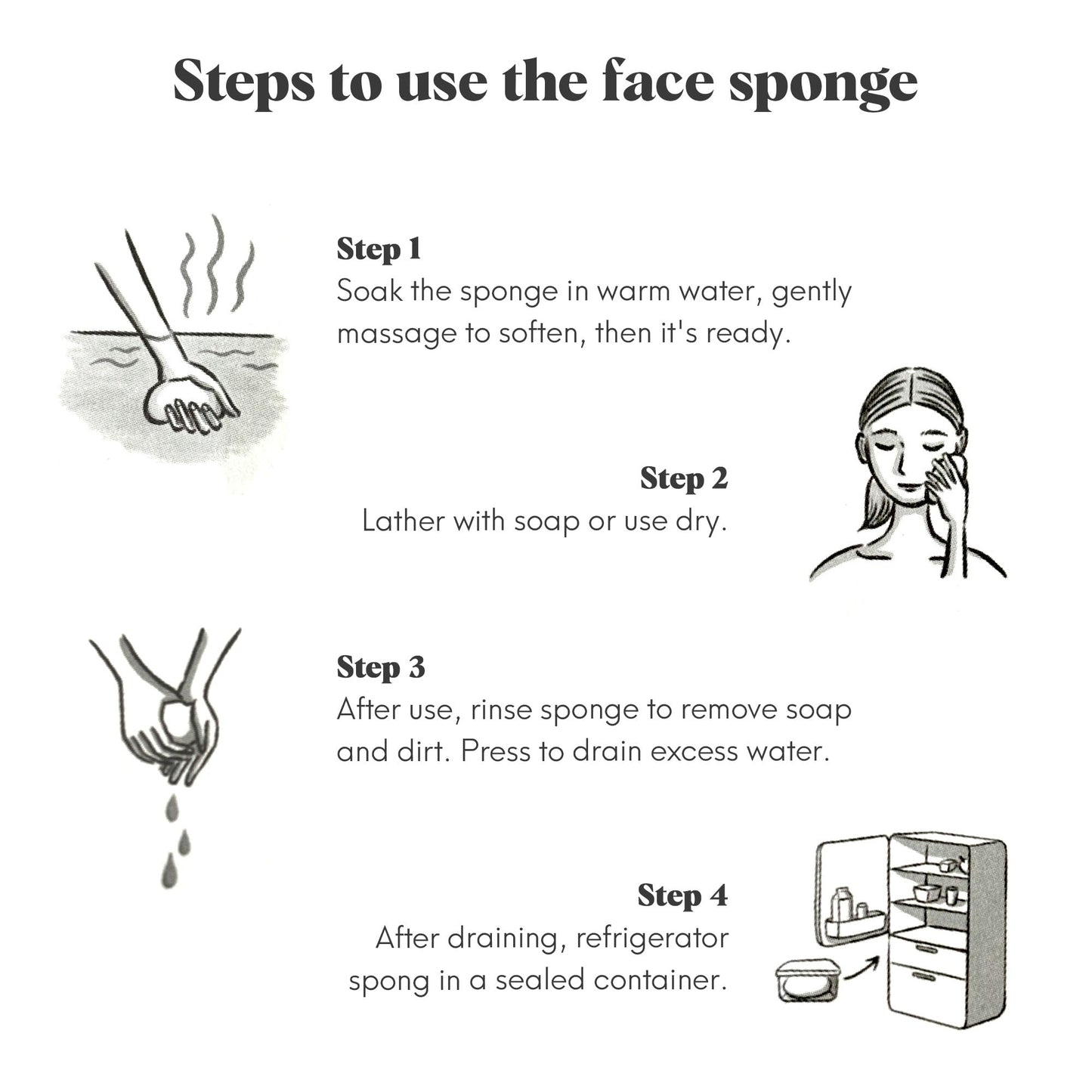 ILEM JAPAN Natural Japanese Konjac Sponge Face | Suitable For Sensitive & Dry Skin | Gentle & Non-Irritating | Remove Dead Skin Cells | 6g
