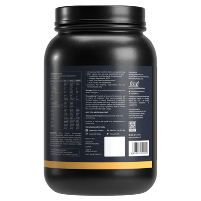 Nutrabay Gold Whey Protein Concentrate with Digestive Enzymes & Vitamin Minerals 25g Protein – Muscle Support & Recovery – 1kg, Cold Coffee | Trustified Certified Authentic