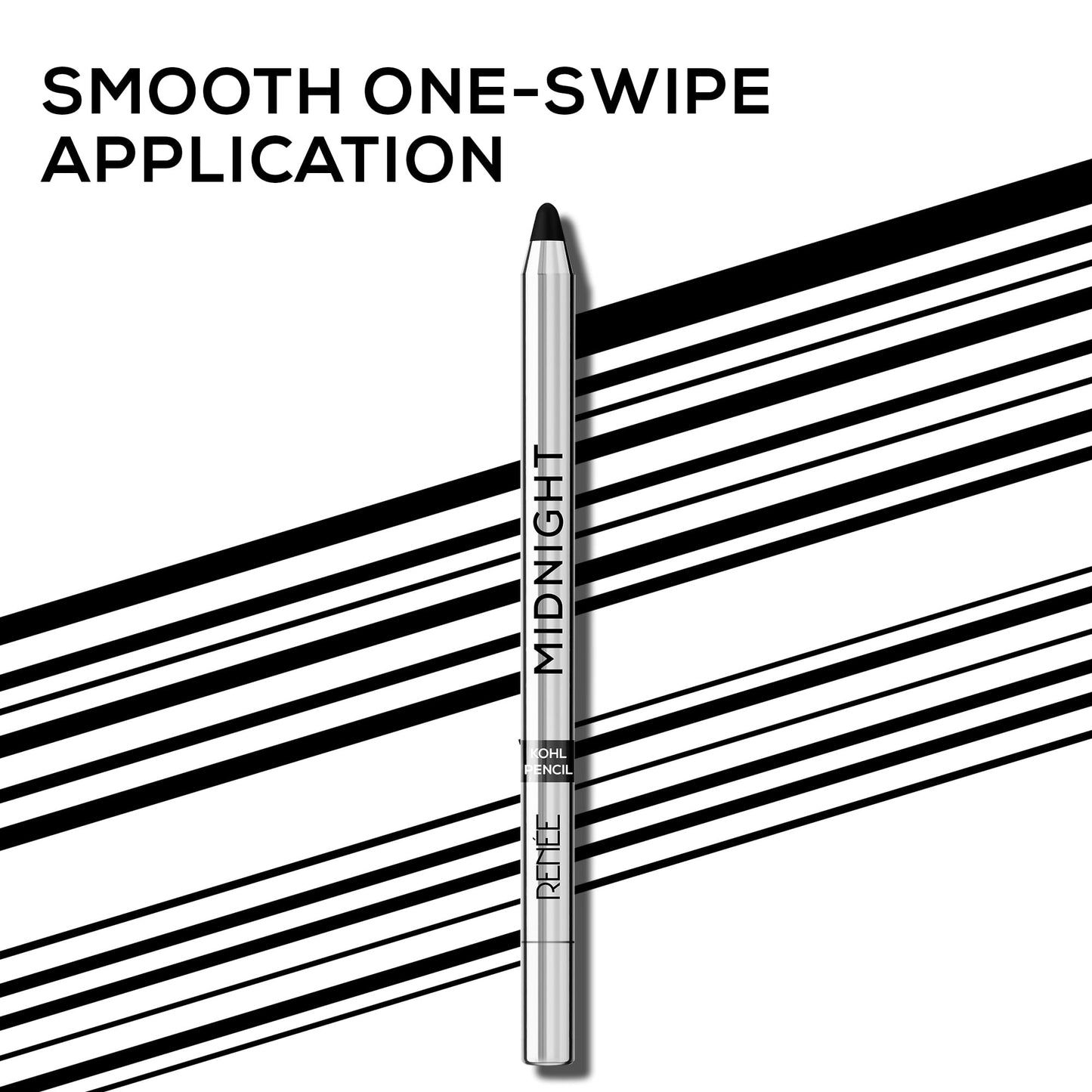 Renee Midnight Kohl Pencil - Smudgeproof And Waterproof Kajal - Distacart