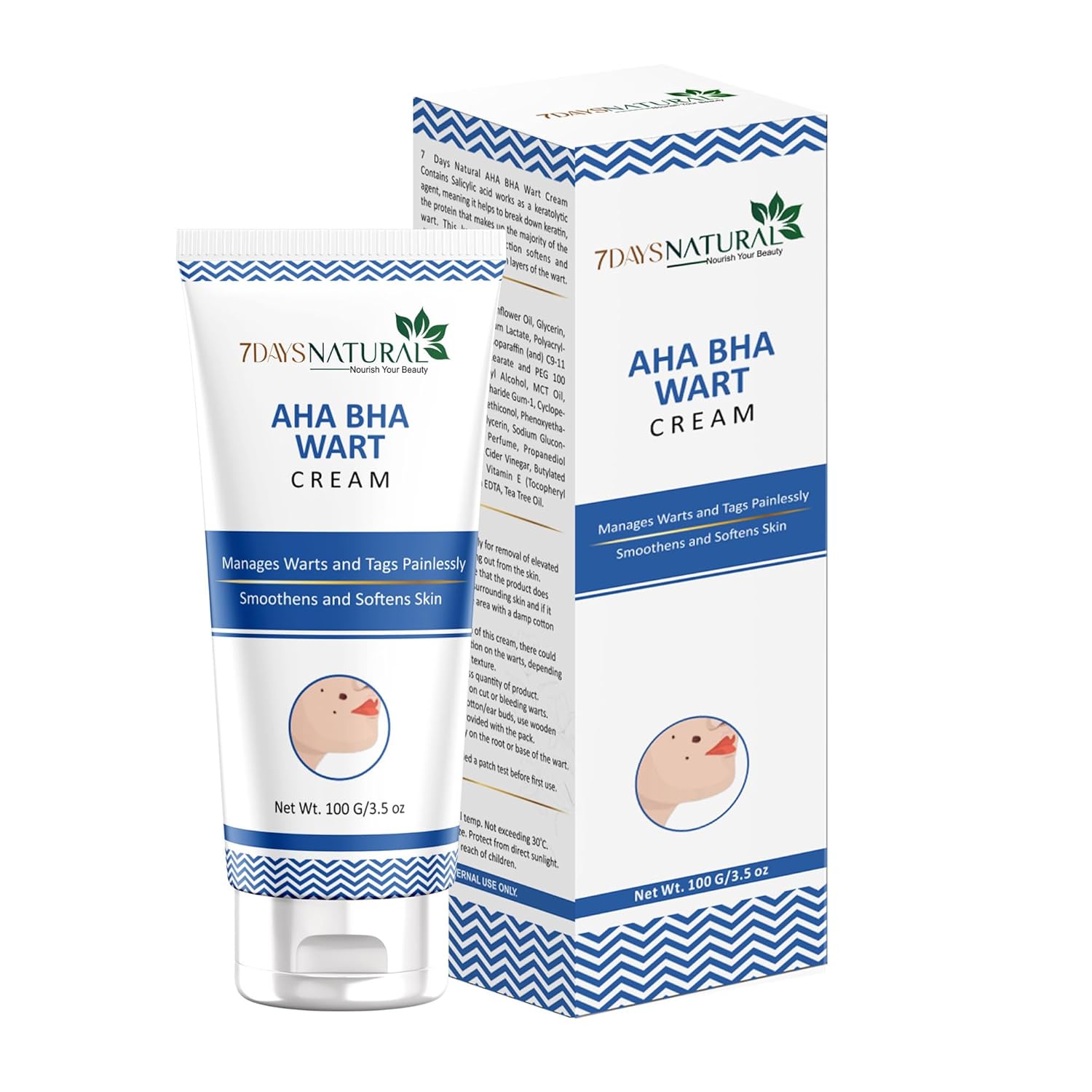 7 Days Natural Wart Remover Cream with AHA- BHA - Distacart