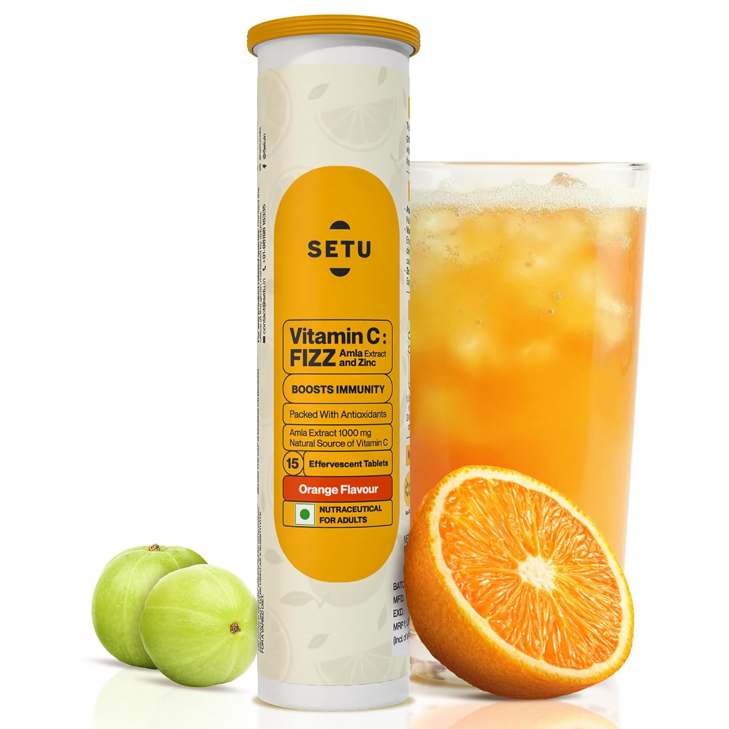 Setu Vitamin C: Fizz - 15 Effervescent Tablets - Distacart