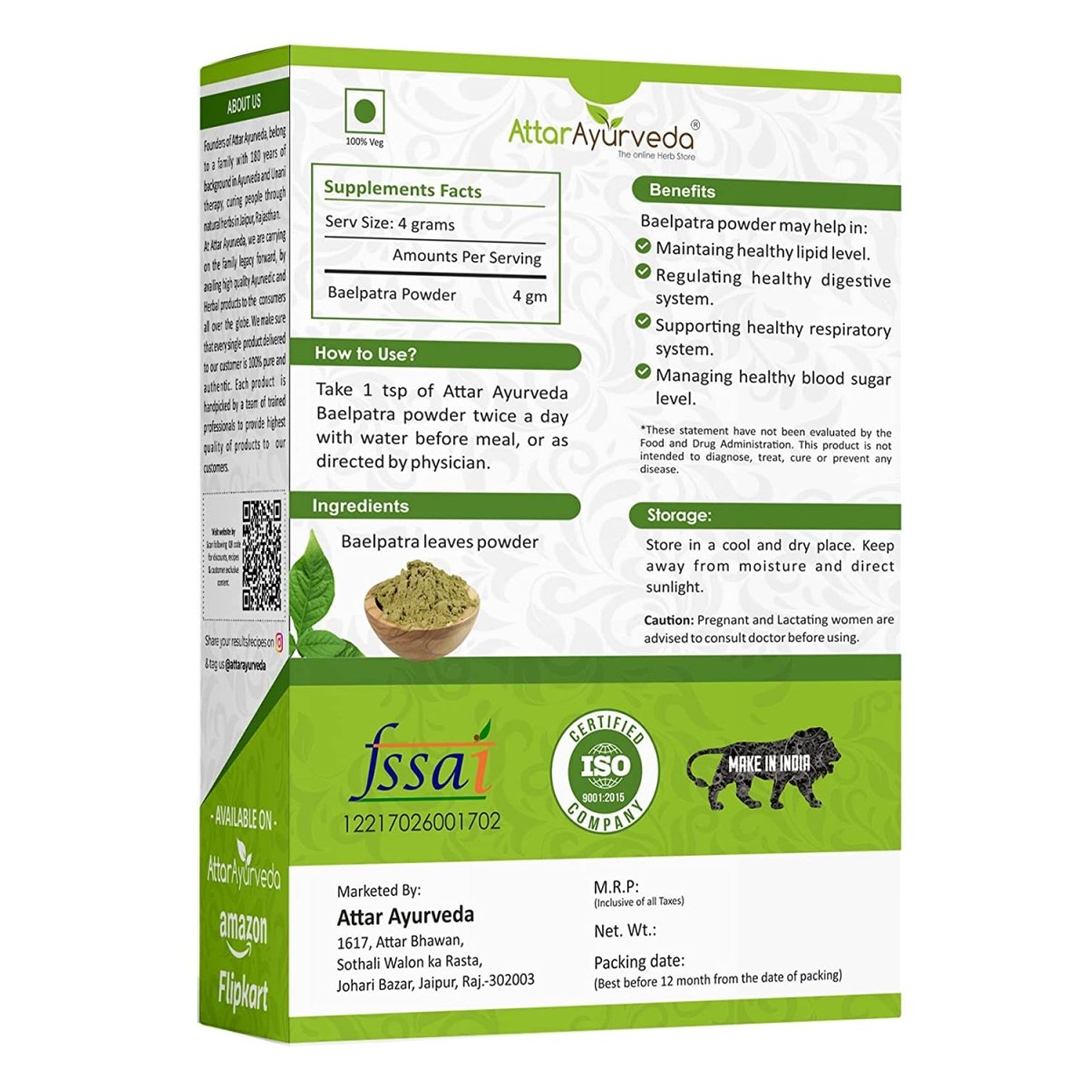 Attar Ayurveda Baelpatra Powder online