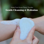 Thumbnail for ILEM JAPAN Natural Konjac Body Sponge - Soft White Sponge for All Skin, Exfoliating, Gentle Japanese Skincare Tool for Bath & Shower | For Men & Women | Help Reduction of Fine lines & Wrinkles