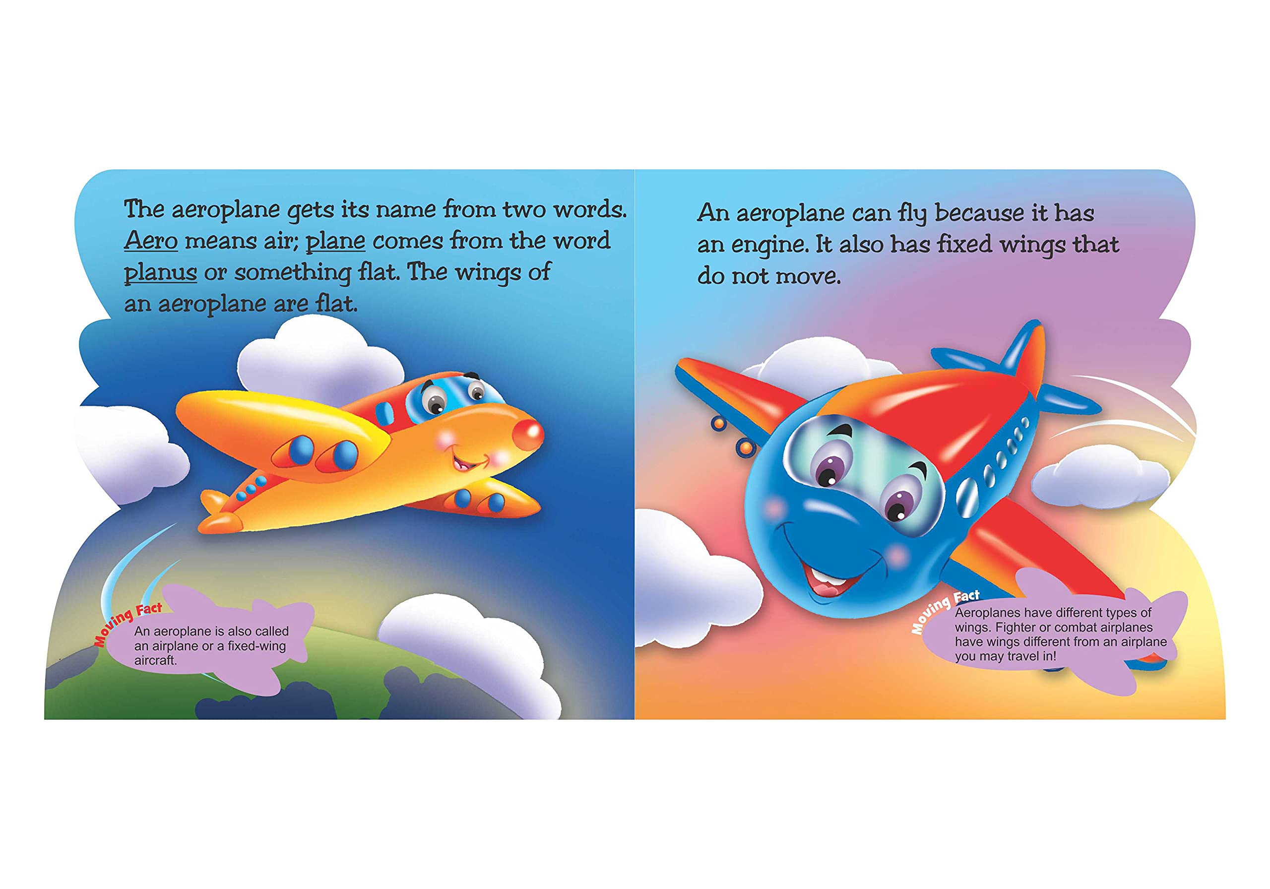 Storybook For Kids: Scholars Hub Flying Colours Cut Out Board Book (Cars, Aeroplane) (Set Of 2 Books) (Illustrated) (24 Pages ) - Dista