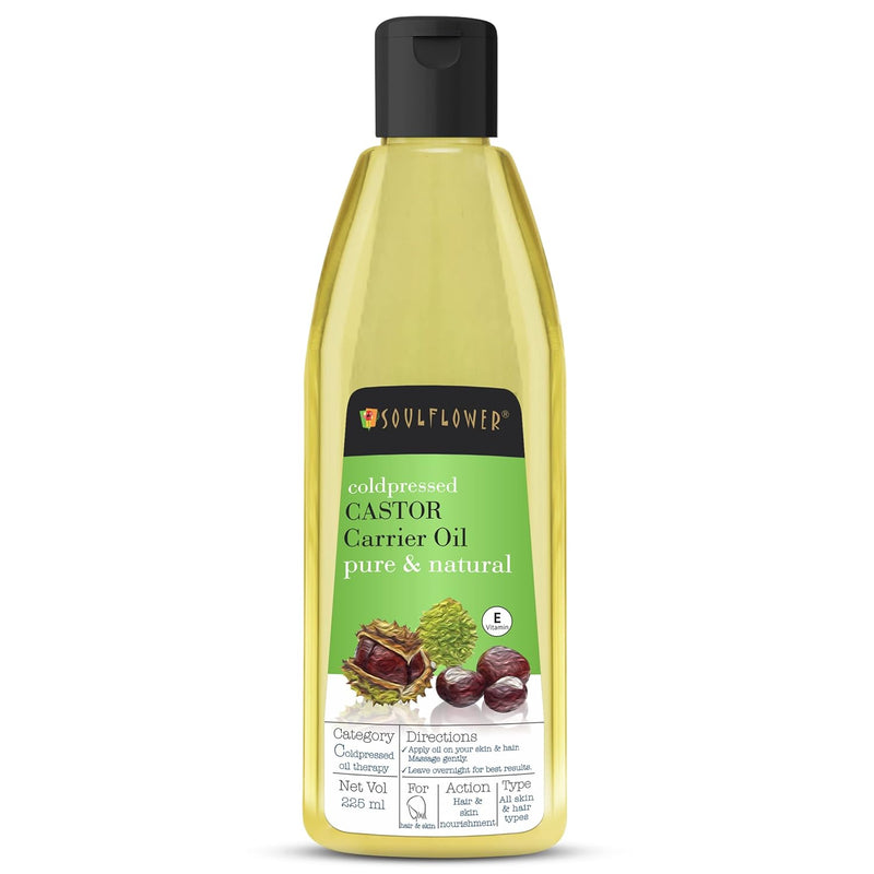 Soulflower Coldpressed Castor Carrier Oil Pure &amp; Natural - Distacart