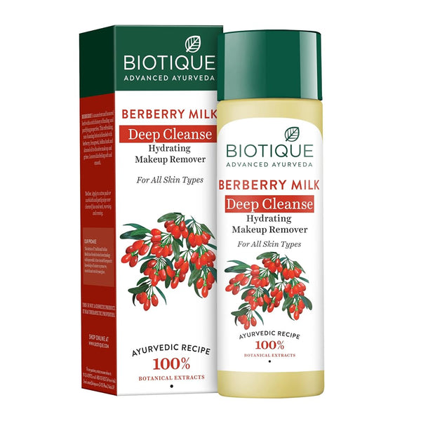 Biotique Berberry Milk Deep Cleanse Hydrating Makeup Remover For All Skin Types - Distacart