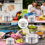 Thumbnail for CELLO Maxima Insulated Casserole Hot Pot For Kitchen 1350ml, Silver
