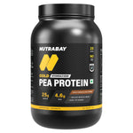 Thumbnail for NUTRABAY Gold 100% Pea Protein Powder - , Rich Chocolate Crème | 25g Protein, 4.6g BCAA, 5g Fiber | Complete Amino Profile | Tastiest & Smoothest Vegan, Plant Protein | Muscle Gain & Fast Recovery