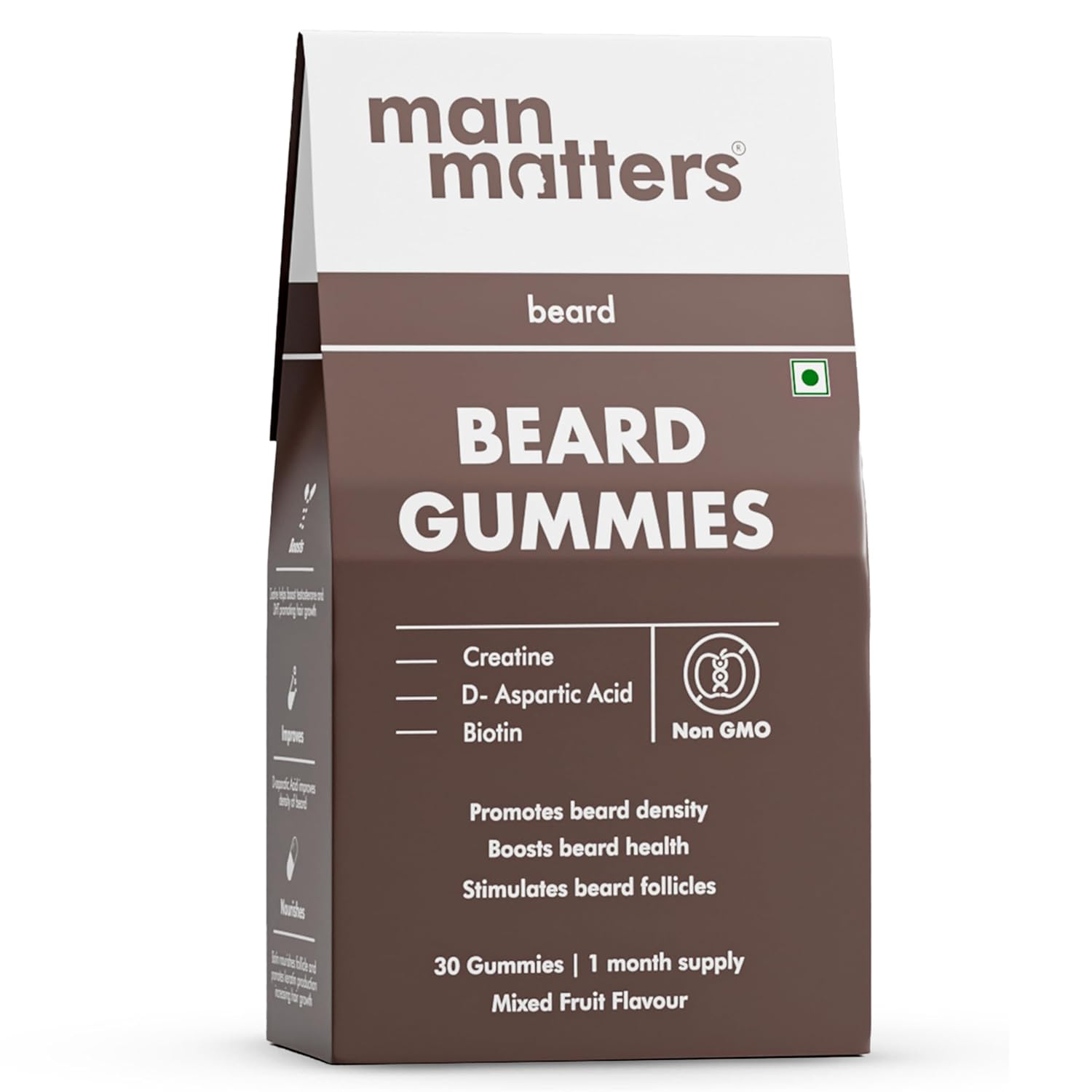 Man Matters Beard Growth Gummies, Promotes Beard Density - Distacart