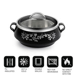 Thumbnail for CELLO Glitter Casserole with Inner Steel 3 Unit, Black - Dista