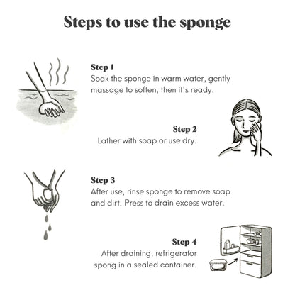 ILEM JAPAN Natural Konjac Body Sponge - Soft White Sponge for All Skin, Exfoliating, Gentle Japanese Skincare Tool for Bath & Shower | For Men & Women | Help Reduction of Fine lines & Wrinkles