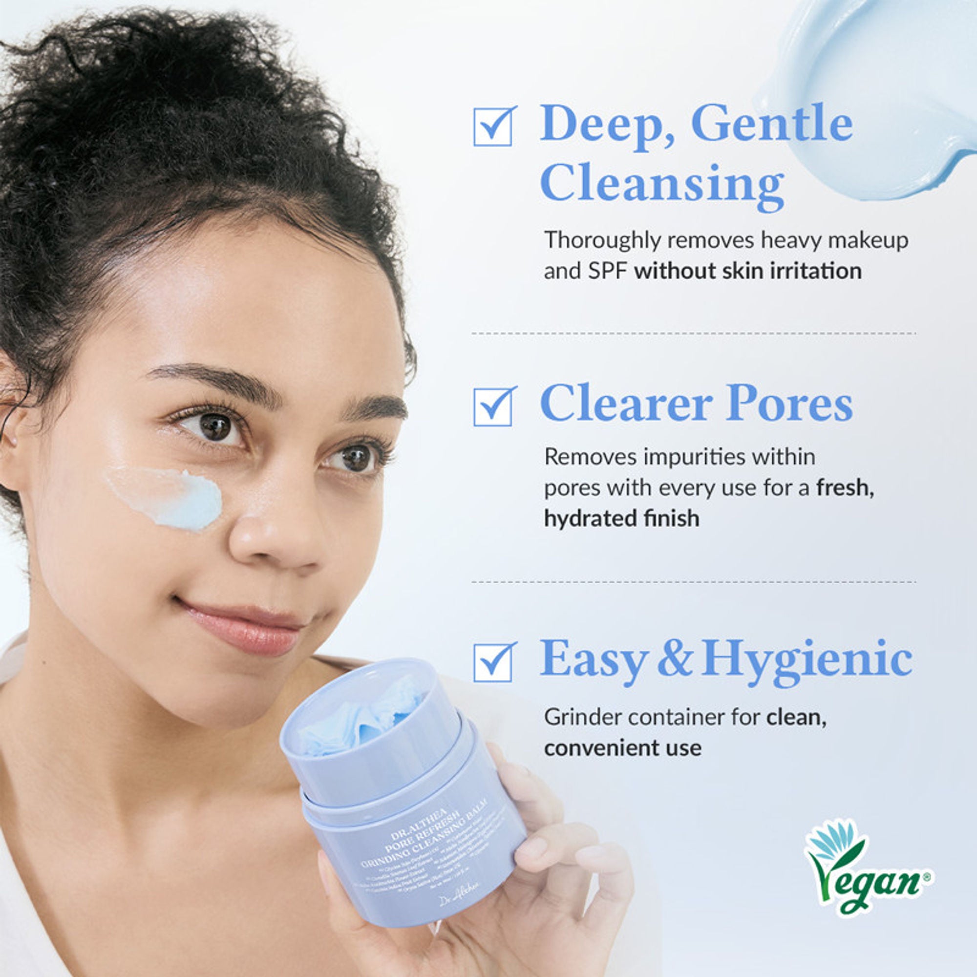 Dr.Althea Pore Refresh Grinding Cleansing Balm: Oil-to-Foam Pore Cleanser for Blackheads - Distacart