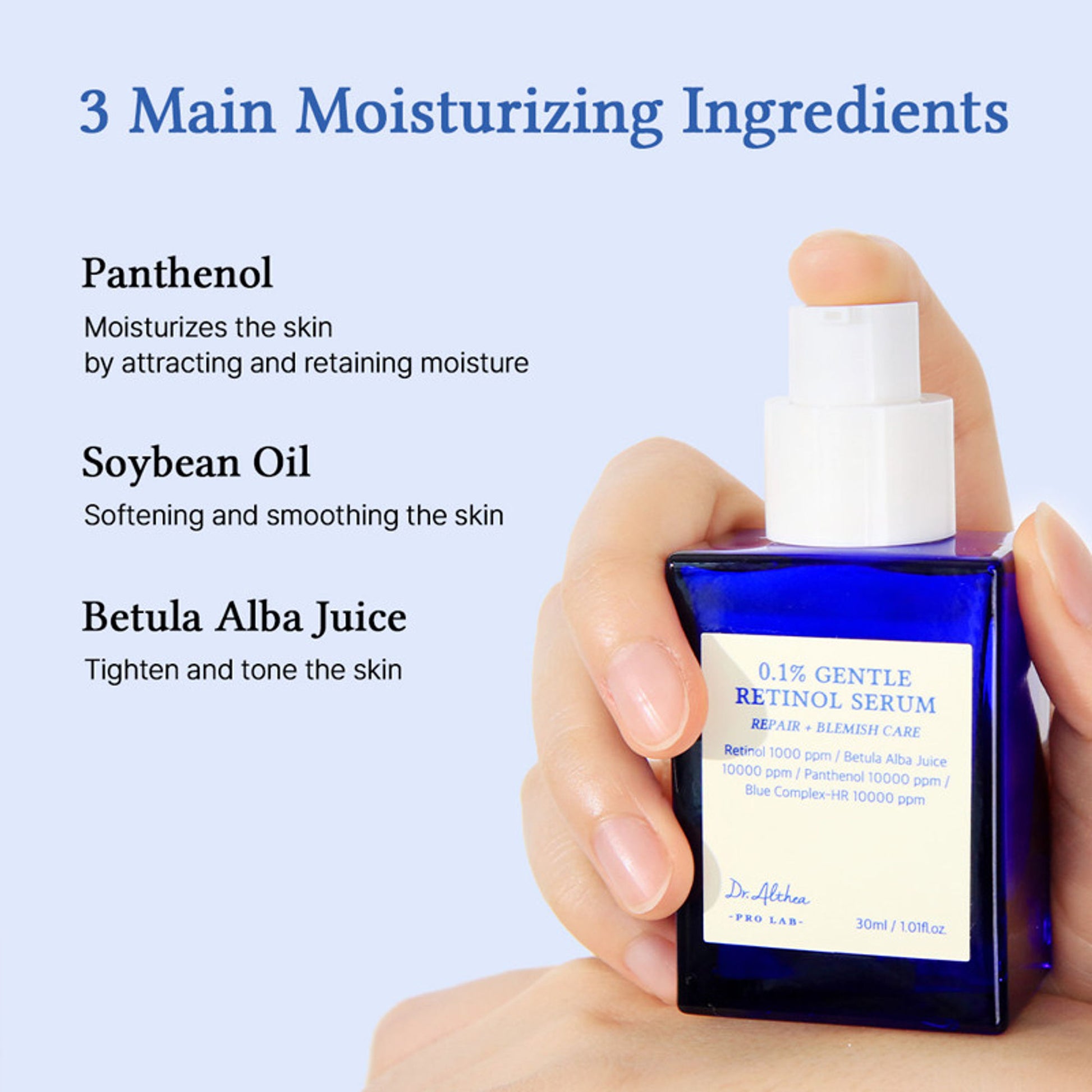 Dr.Althea 0.1 Gentle Retinol Serum: Low-Concentration Anti-Aging Serum for Fine Lines - Distacart