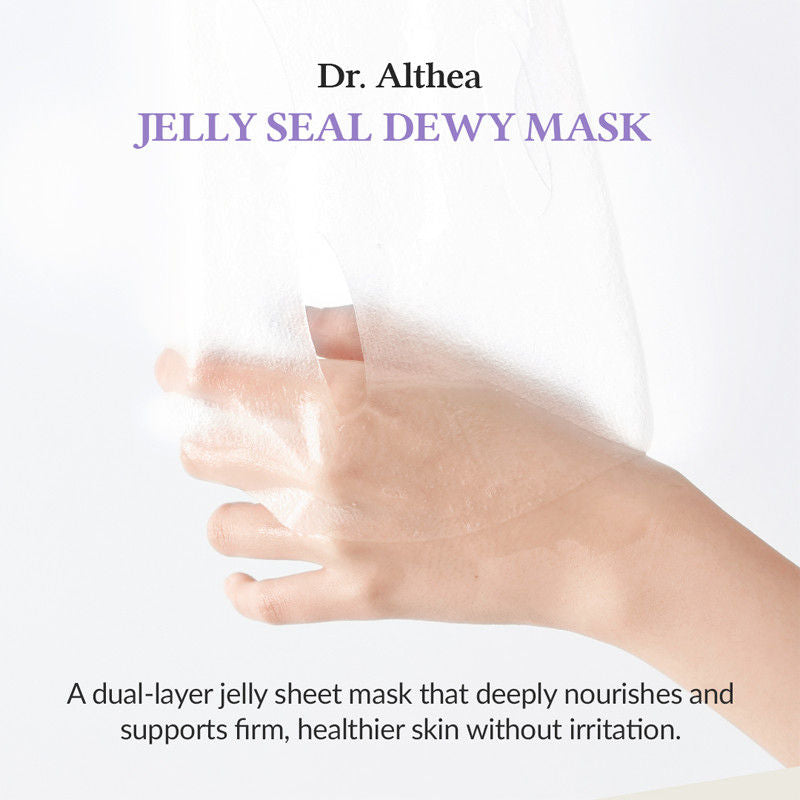 Dr.Althea Jelly Seal Dewy Mask: Intense Hydrating Sheet Mask for Dry Skin (Pack of 4)